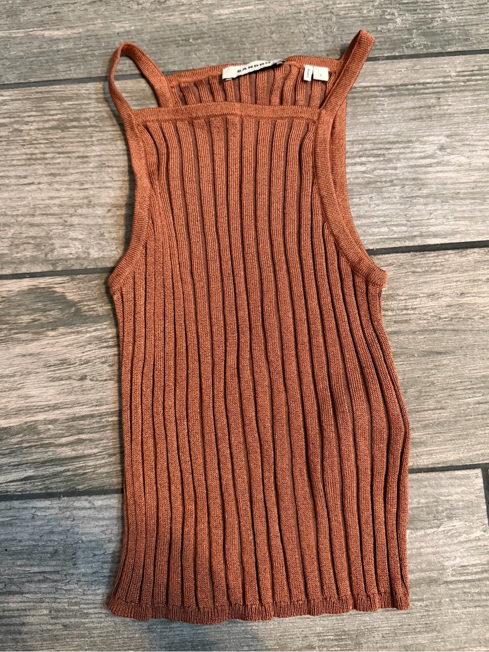 Sandro Ribbed Vest Tank - Picture 4 of 5